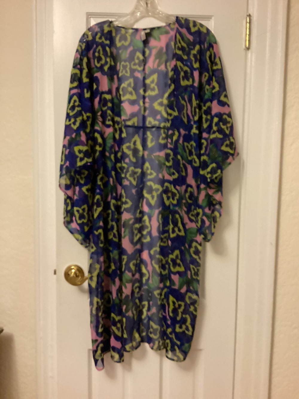ASOS Purple, Pink and Green Floral Print Kimono